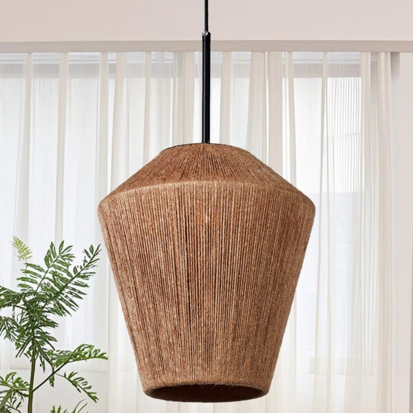 Boho Rattan Weaved Pendant Light