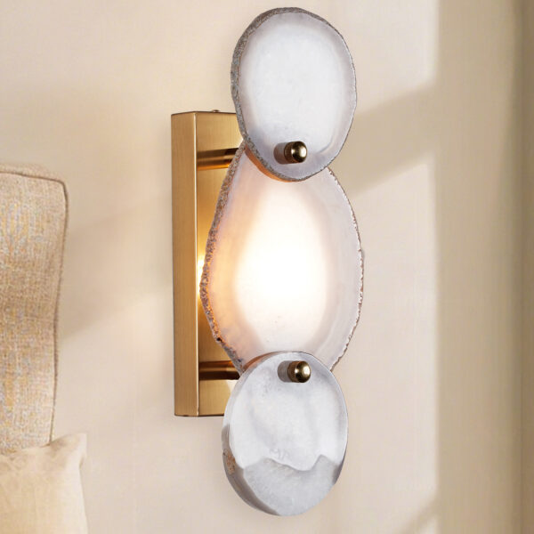 Natural Agate Tile Wall Sconce - Image 13