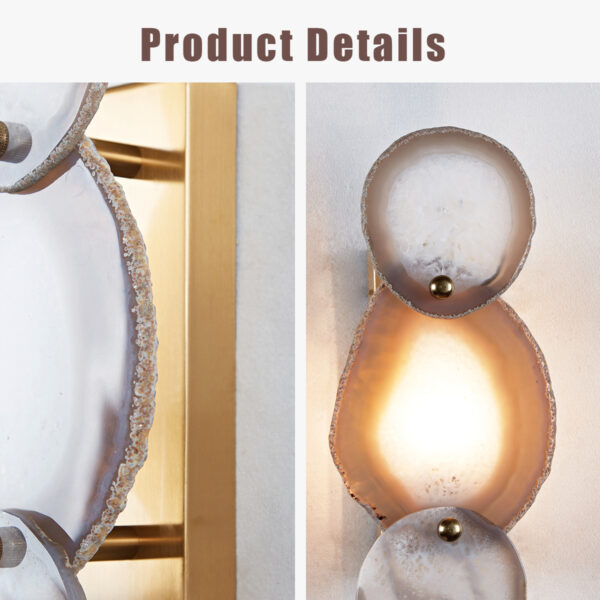 Natural Agate Glow Artistry Sconce - Image 17