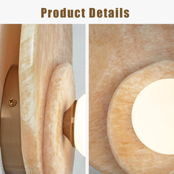 Opaline Cream Sculpture Wall Sconce - Image 4