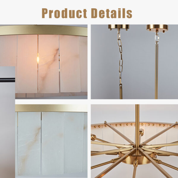 Modern Alabaster Rustic Chandelier - Image 23