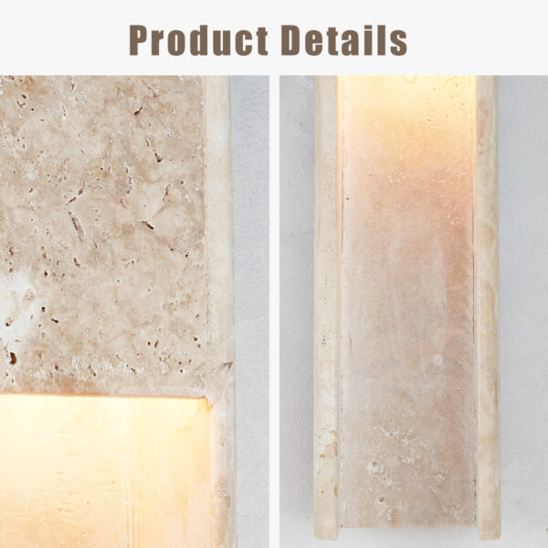 Travertine Polished Stainless Steel Canopy Outdoor Sconce - Image 4