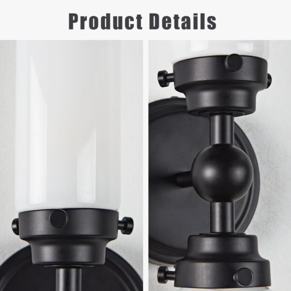Milk Glass Double Tube Sconce Vanity Light - Image 22