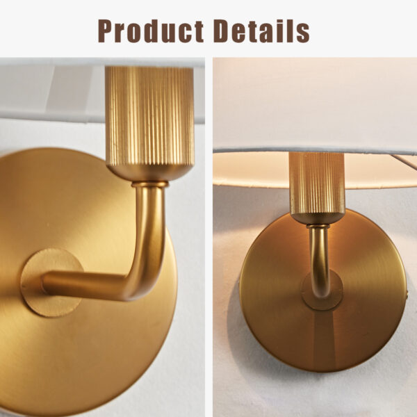 Elegant Linen Glow Sconce - Image 4