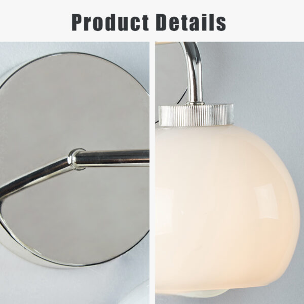Blown Glass Steel Frame Single Sconce Collection - Image 56