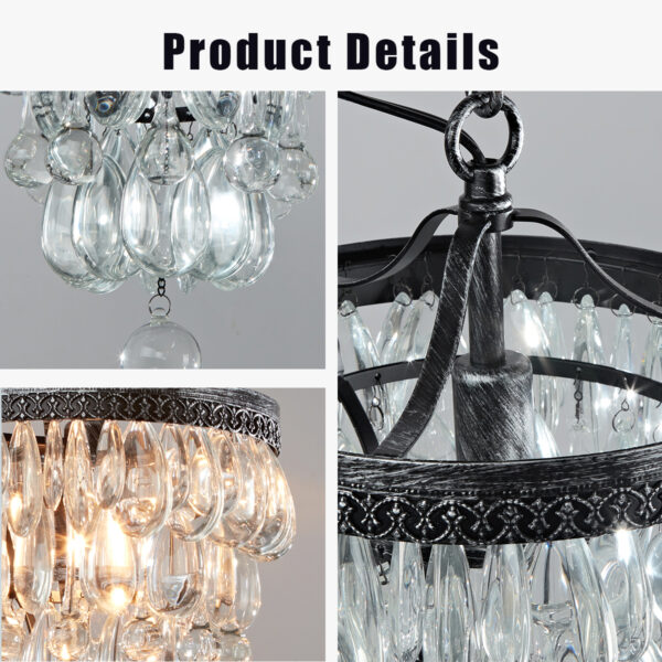 Vintage Crystal Raindrop Elegance Chandelier - Image 41