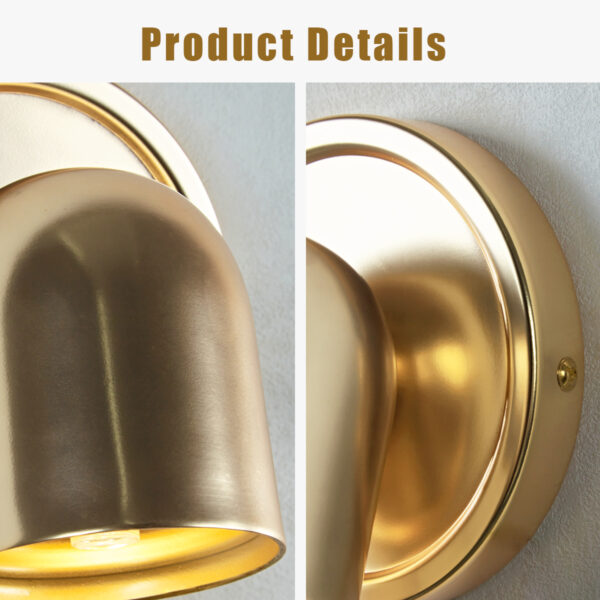 Minimalist Design Metal Dome LED Indoor Sconce - Image 3