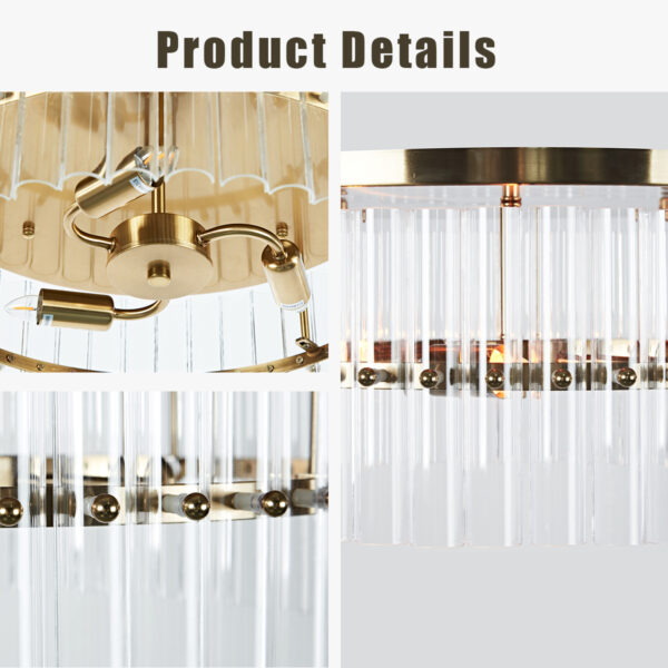 Luminous Steel Craft Flush Mount - Image 4