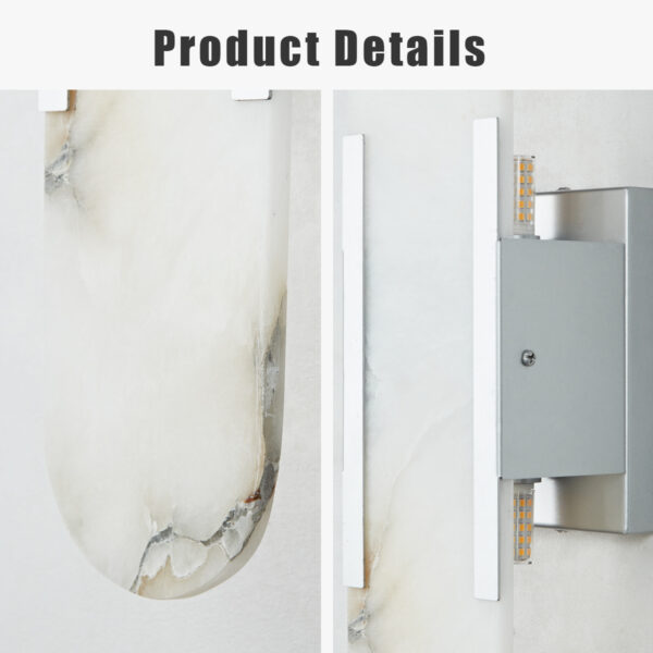 Alabaster Elegance Backplate Sconce - Image 15