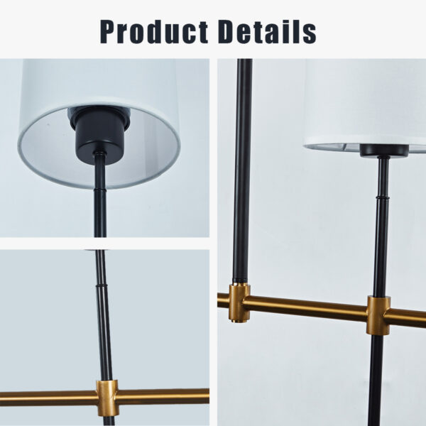 LuxeLinen Linear Metal Chandelier - Image 4
