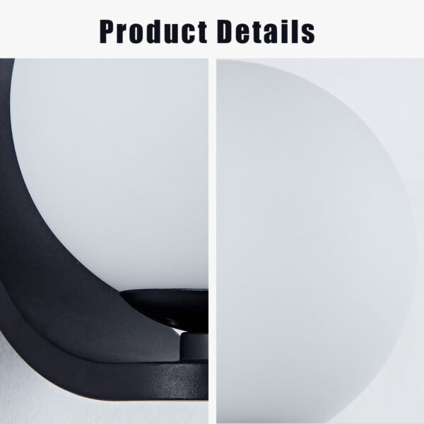 Modern Art Deco Globe Sconce - Image 4