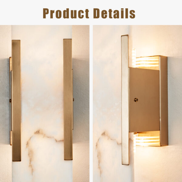 Alabaster Tile Wall Sconce - Image 3