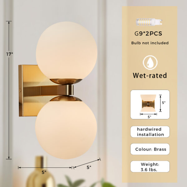Globe Torch Double Indoor Outdoor Sconce - Image 2