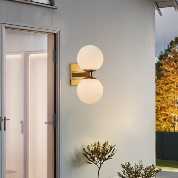 Globe Torch Double Indoor Outdoor Sconce - Image 7