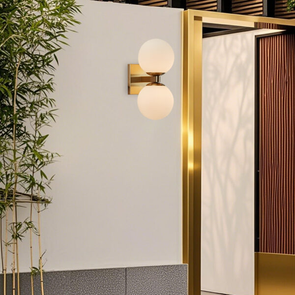 Globe Torch Double Indoor Outdoor Sconce - Image 10