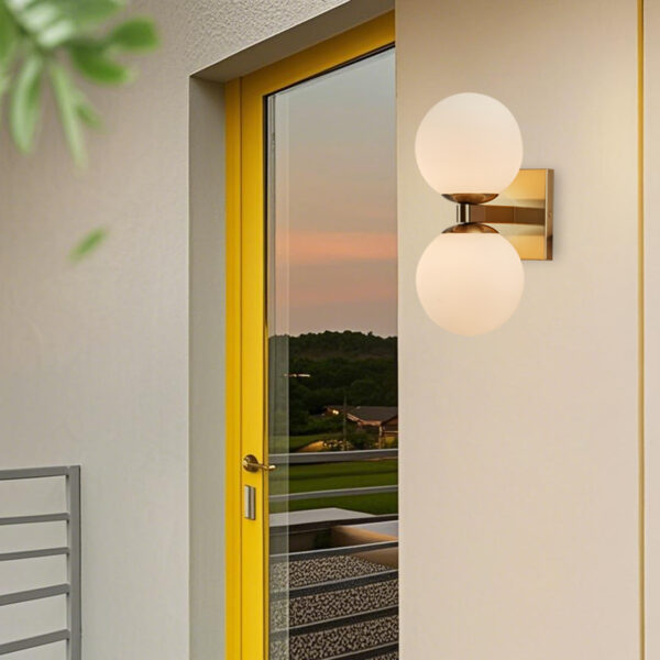 Globe Torch Double Indoor Outdoor Sconce - Image 11