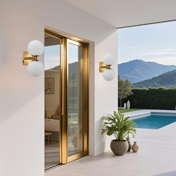 Globe Torch Double Indoor Outdoor Sconce - Image 12