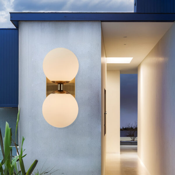 Globe Torch Double Indoor Outdoor Sconce - Image 6