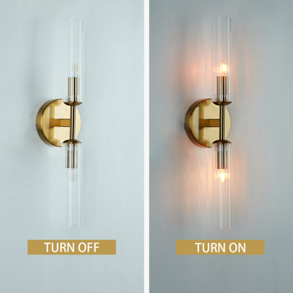 Antique Bronze Double Tube Sconce - Image 4