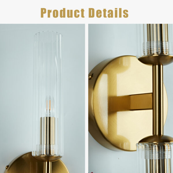 Antique Bronze Double Tube Sconce - Image 3