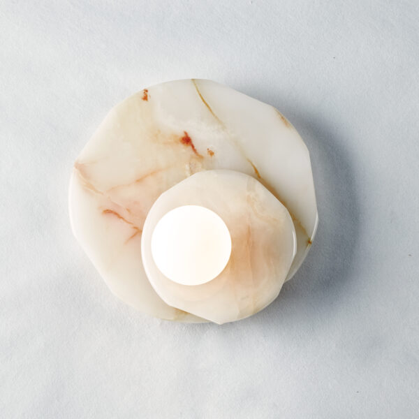 Opaline Cream Sculpture Wall Sconce