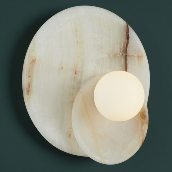Opaline Cream Sculpture Wall Sconce - Image 17