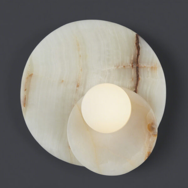 Opaline Cream Sculpture Wall Sconce - Image 19