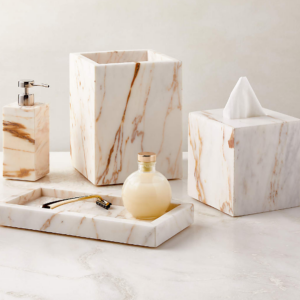 Ramsey Calacatta Gold Marble Bath Accessories