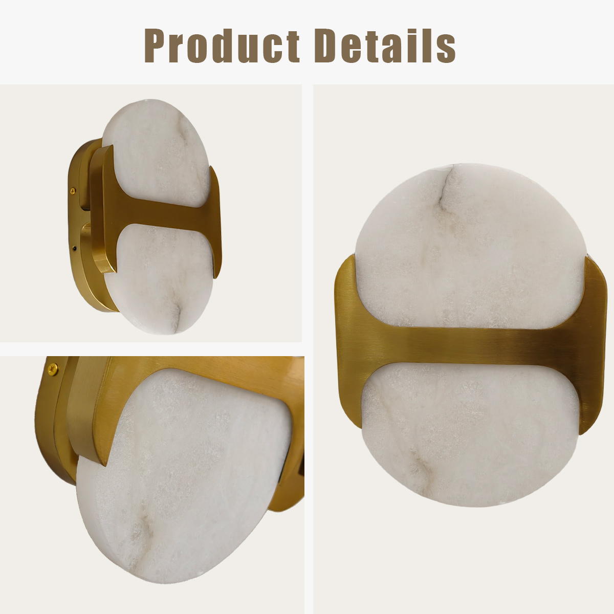 9 Inch Modern Wall Sconce, Alabaster Wall Light, Wall Lamp for living Room, Bedroom, Entryway - Image 11