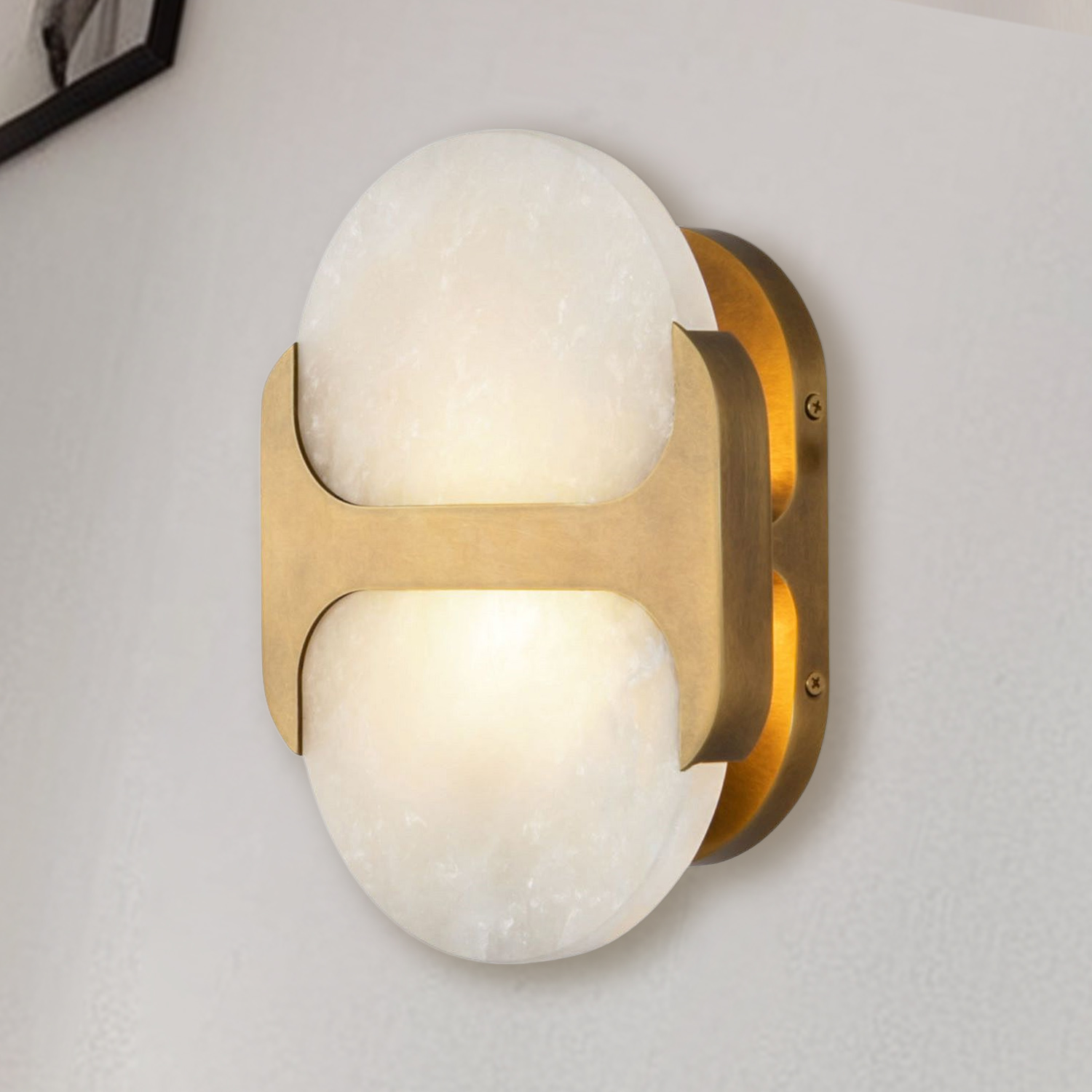 9 Inch Modern Wall Sconce, Alabaster Wall Light, Wall Lamp for living Room, Bedroom, Entryway - Image 13