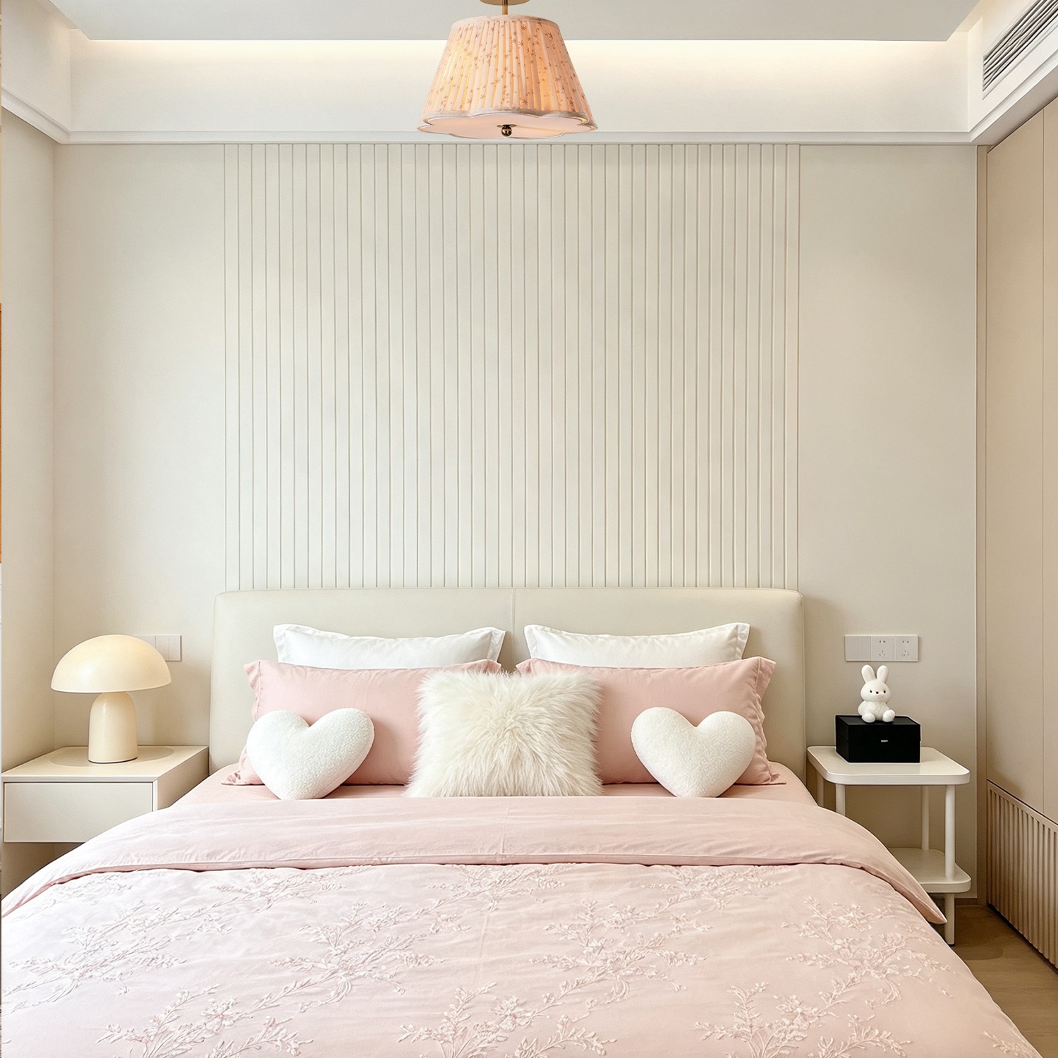 Pleated Starlight Semi Flush Mount, Cotton Star Print Ceiling Lamp, Antique Brass Nursery Light for Bedroom, Kids Room, Hallway - Image 13