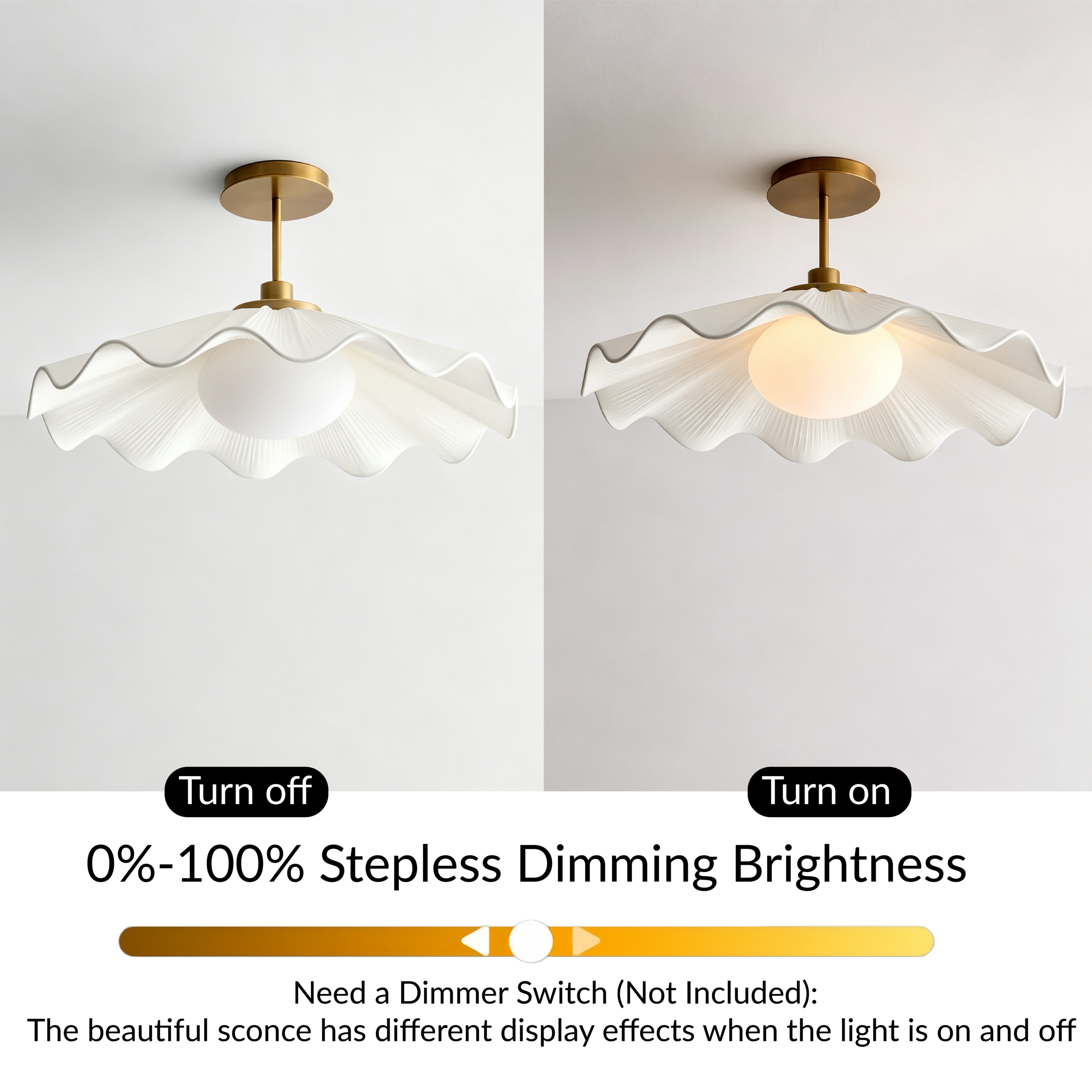 White 24.5 Inch Kids Flush Mount , Artistic style Linen Ceiling Light, Light Fixture for Bedroom, Children's room Living Room, - Image 11