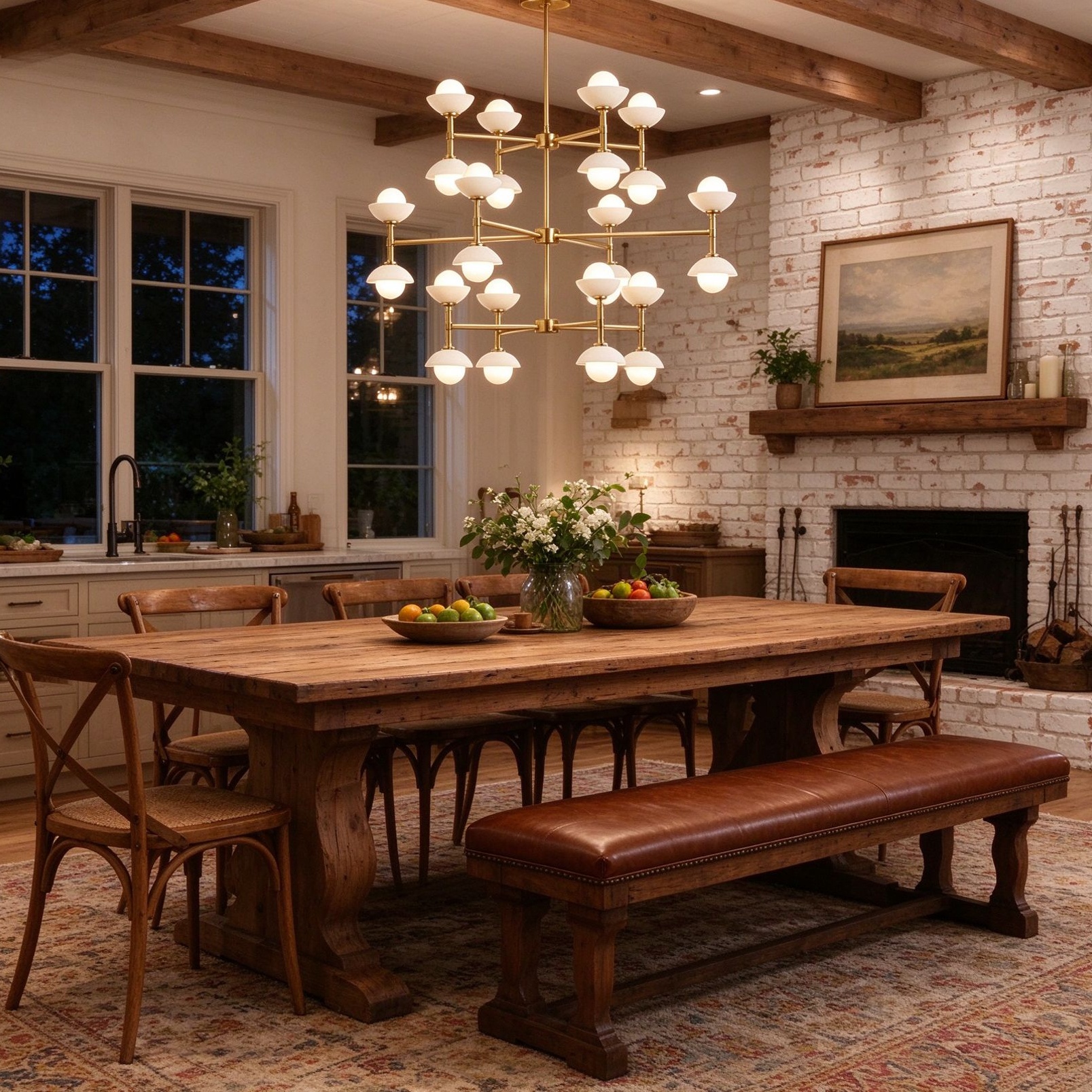 Luxury Triple Tier Alabaster Chandelier, Multi-Layer Gold Sputnik Ceiling Light, Large Decor Hanging Lamp for Dining Room, Living Room, Kitchen - Image 6